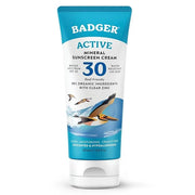 Badger Mineral Sunscreen Cream SPF 30, Zinc Oxide Sun Care, 98% Organic, Reef Safe, Water Resistant, Unscented Face and Bo...
