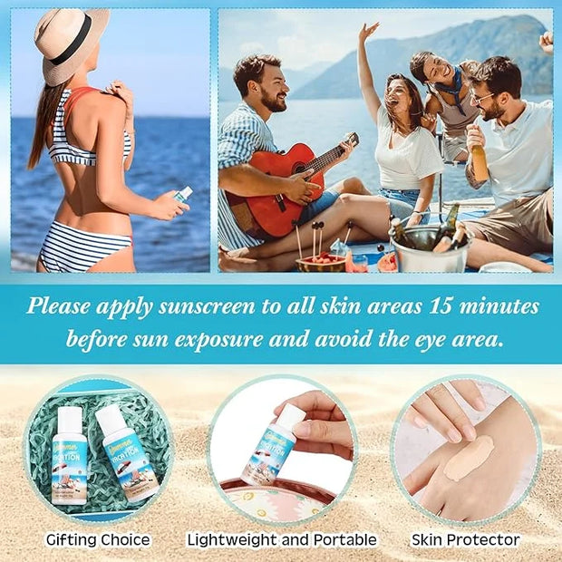 6 Pcs Wedding Sunscreen Bulk Travel Size Sunscreen SPF 50 Mini Sunscreen with Zinc Oxide Titanium Dioxide for Wedding Part...