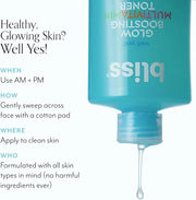 Bliss Well Yes Hydrating Toner with Vitamin B3, B5, B6, C & E - Brightens, Soothes, and Balances Skin - Alcohol-Free, Idea...