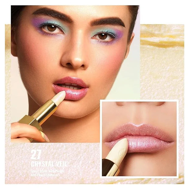 Oulac Metallic Light Pink & Sheer Lipstick Set - 2PCS Vegan Lightweight Hydrating Formula with High Impact Lip Color for F...