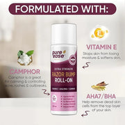 Razor Bump Solution for Bikini Area – Ingrown Hair Serum with Vitamin E, AHA/BHA, Camphor for Post-Shave Skin Care – Suppo...