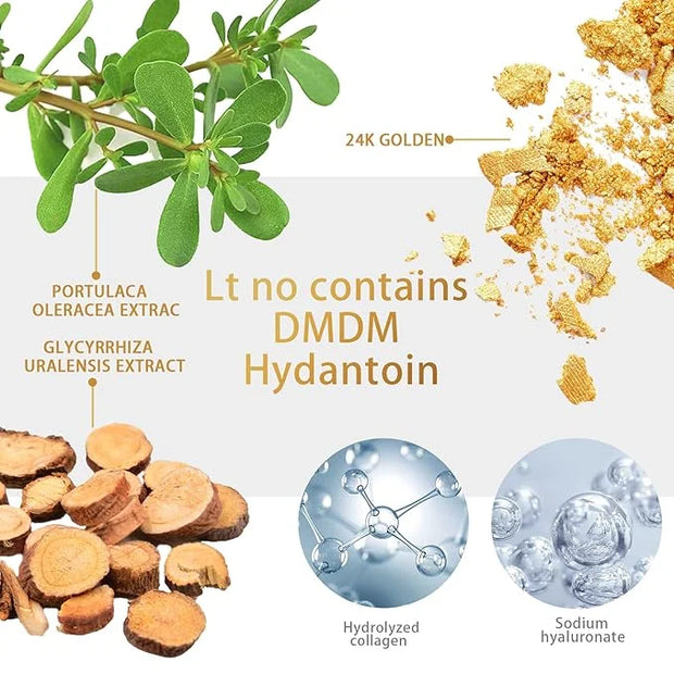 Danvisit 60 Pcs Under Eye Patches: 24K Gold Eye Masks for Dark Circles and Puffiness Anti-Aging & Rejuvenating Hydrogel Ey...