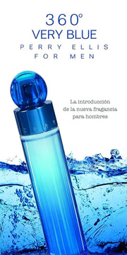 Perry Ellis 360 Very Blue for Men - 3 Pc Gift Set 3.4oz EDT Spray, 0.25oz EDT Spray, 3oz Shower Gel - Product Image