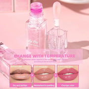 Magic Color Changing Lip Oil Ph, Glitter Lip Gloss, Upgraded Big Brush Head Moisturizing Lip Oil Long Lasting Nourishing L...