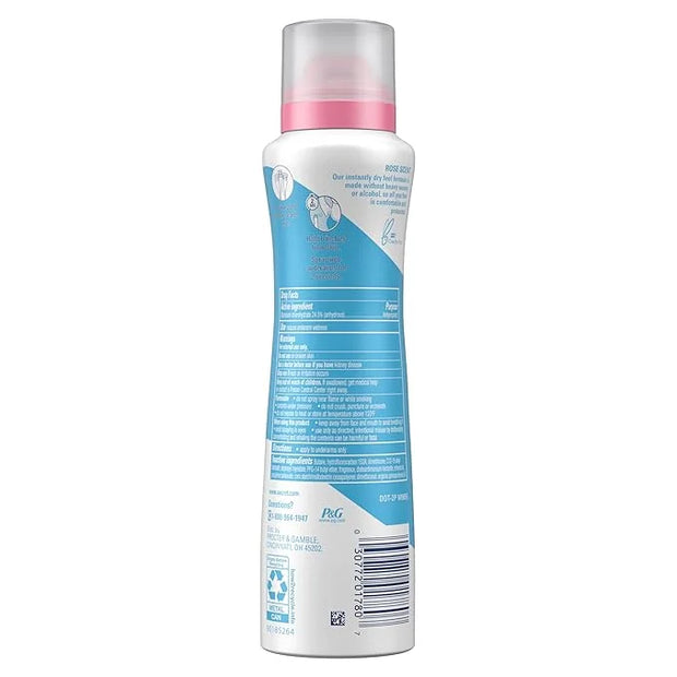 Secret Dry Spray Antiperspirant Deodorant, Wild Rose and Argan Oil, 4.1oz (Pack of 2) - Product Image