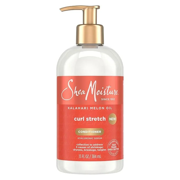 SheaMoisture Curl Stretch Conditioner Kalahari Melon Oil Infused with Hyaluronic Serum, Hydration Hero Deeply Moisturizes ...