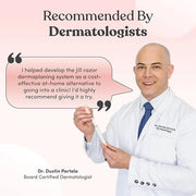 Jill Dermaplane Razor Trial Kit | Facial Hair Removal Dermaplaning Kit Includes 1 Shave Wand, 2 Dermaplane Razors & Cleani...