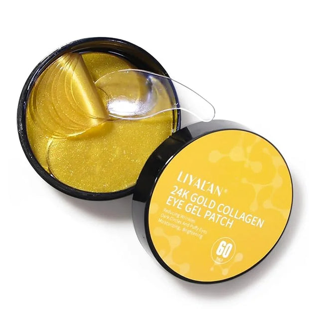 LIYALAN 24K Gold Under Eye Patches for Dark Circles and Puffiness Eye Mask Skin Care Products for Puffy Eyes Beauty for Wo...