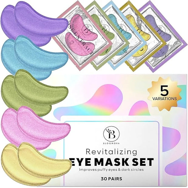 Under Eye Patches for Puffy Eyes and Dark Circles (30 PAIRS), Collagen Eye Masks for Dark Circles and Puffiness, Bachelore...