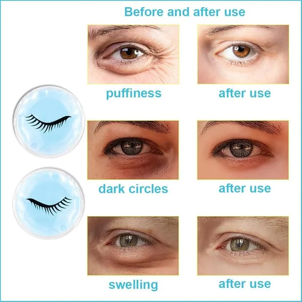 Cold Face Eye Masks Ice Face Mask Hot Cold Compress For Dark Circles, Puffiness, Migraines, Headache, Stress, Redness, Coo...