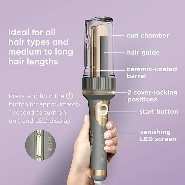 INFINITIPRO by CONAIR Curl Secret Automatic Curling Iron - 1 1/4-inch Barrel - Hair Curler for All Hair Types and Medium t...
