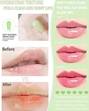 Tinted Moisturizing Lip Glow Oil,Hydrating Plumping Lip Gloss Lip Care Clear Toot Lip Oil for Dry Lip,Glow Reviver Lip Oil...