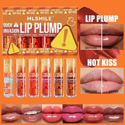 6 Colors Duck Lip Plumper Gloss, Glitter Shine Primer Lip Tint Korean Clear Plumping Lip Gloss, High Pigment No Sticky Sex...