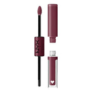 NYX PROFESSIONAL MAKEUP Shine Loud, Long-Lasting Liquid Lipstick with Clear Lip Gloss - Never Basic (Warm Burgundy) - Prod...