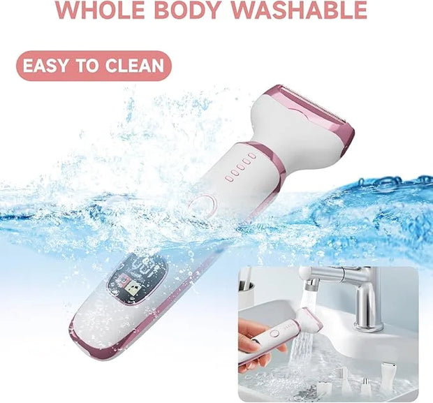 Electric Razor Shavers for Women 5 in 1 Electric Shaver for Women,Cordless Replaceable Facial Eyebrow Razors & Nose Hair T...