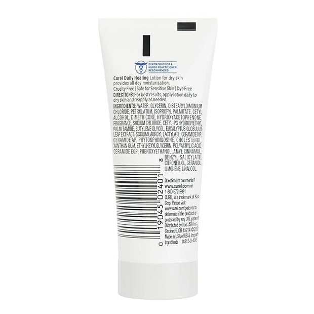 Curel Daily Healing Body Lotion for Dry Skin, Dermatologist Recommended Hydrating Body Lotion with Advanced Ceramides Comp...