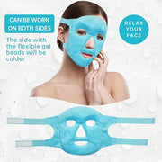 ZNÖCUETÖD Bundle of Cooling Face Mask Ice Face Mask for Puffy Face and Microwaveable Heat Eye Mask for Dry Eyes, Puffy Eye...