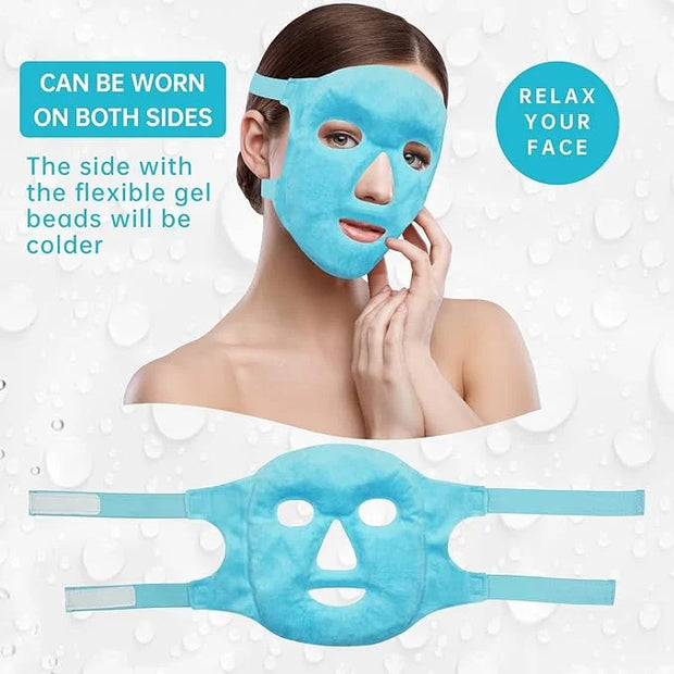 ZNÖCUETÖD Bundle of Cooling Face Mask Ice Face Mask for Puffy Face and Microwaveable Heat Eye Mask for Dry Eyes, Puffy Eye...