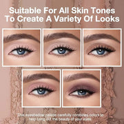 5 Colors Matte Eyeshadow Makeup Palette,Nude Pink Light Dark Brown Highly Pigmented Natural Neutral Eye Shadow Palette,Lon...