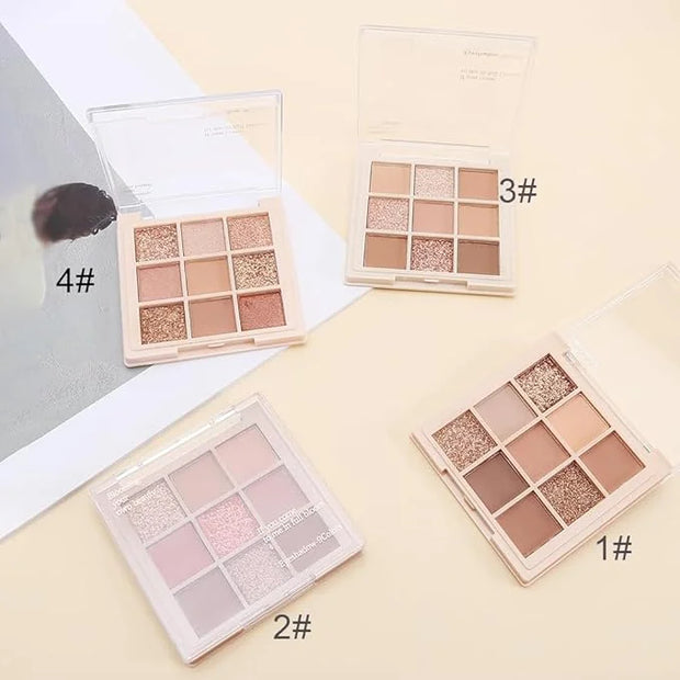Eyeshadow Palette Makeup- 9 Colors Naked Eyeshadow Palette Matte Shimmer Korean Natural Eye Shadow palettes Highly Pigment...