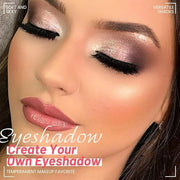 4 Colors Eyeshadow Makeup Palette,Champagne Nude Pink Dark Brown Highly Pigmented Natural Neutral Eye Shadow Palette with ...