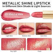 Oulac Glitter Lipstick for Women with Metallic 3D Shine Lightweight Hydrating Formula, High Impact Lip Color, Vegan Beauty...