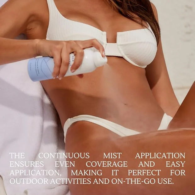 Sonrei Sea Clearly® Organic Mist Sunscreen | SPF 50, Broad Spectrum, Water-Resistant | Vegan, Non-Greasy | Ideal for Face ...