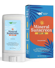 Natural Sunscreen Stick SPF 30 Broad Spectrum Mineral Sunblock for Face & Sensitive Skin - Zinc Oxide 18% Sun Screen Stick...