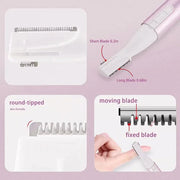 Eyebrow Trimmer, Facial Hair Trimmer Precision Detailer with Rinseable Blade, Battery Powered Double-Sided Eyebrow Razor w...