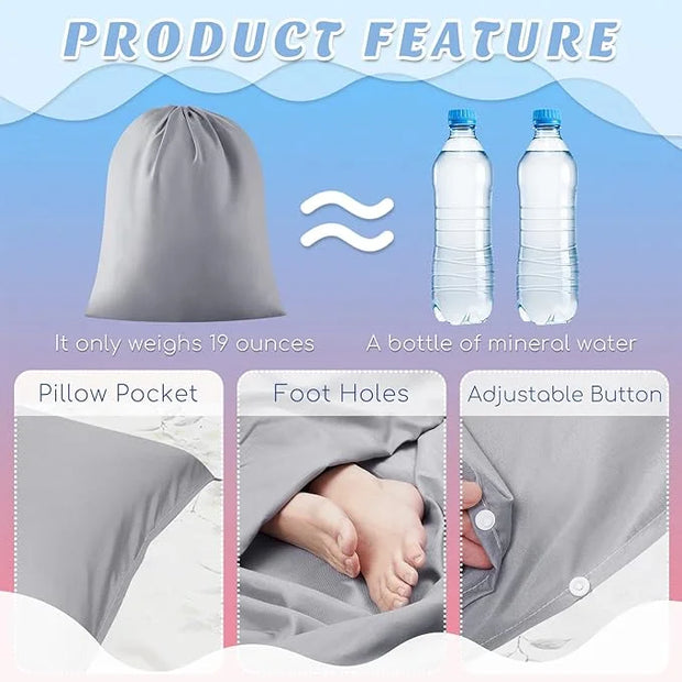 Irenare 2 Pcs Self Tanning Sleep Sack Self Tanning Sheets Protector Self Tan Sleep Bag Protect Sheets from Self Tanner Tra...