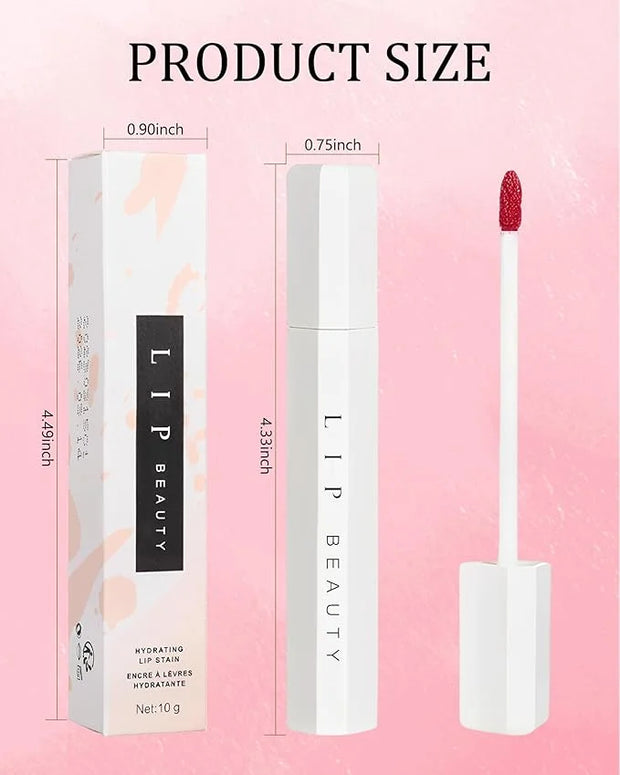 2 Colors Lip Tint Stain Duo, Moisturizing Water Moisturizing