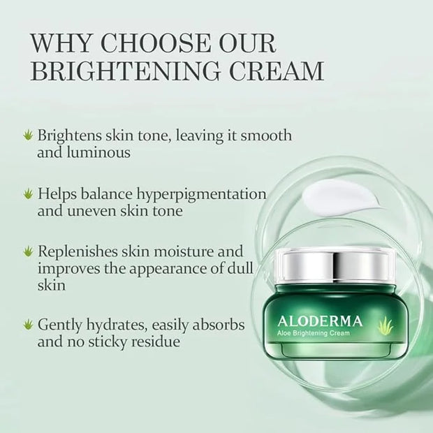 Aloderma Essential Aloe Brightening Skin Care Set - 4 Pieces - Gel, Cleanser, Toner, Cream - Product Image
