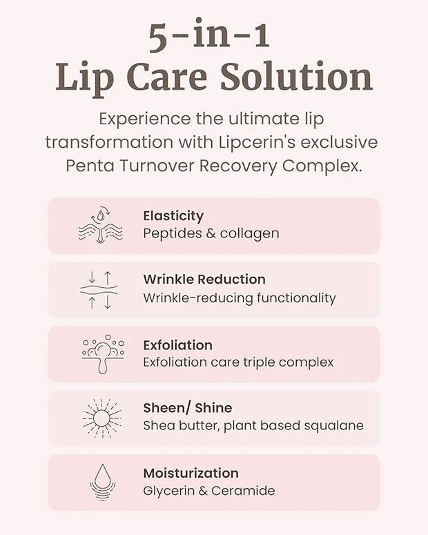 Glint Lipcerin (Pink Sparkle, 0.5fl oz) - Lasting Hydration, Plumping 5-in-1 Lip Care Gloss Balm with Glitter, Shea Butter...