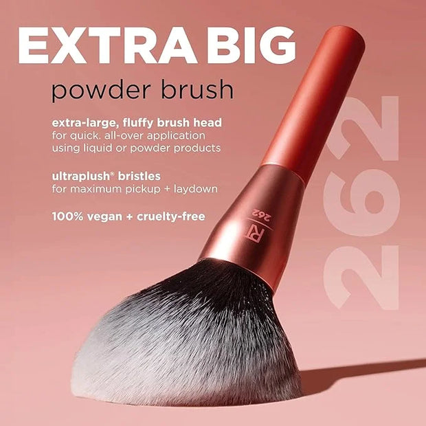 Real Techniques Extra Big Powder Brush, Large Makeup Brush For Powder, Fluffy Head For All-Over Setting, XL Oversized Brus...