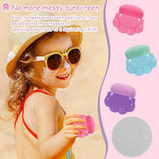 3 Pack Kids Sunscreen Applicator,Sunblock Buddy Brush with Protective Case,Sun Lotion Applicator Sun Cream Brush Set with ...