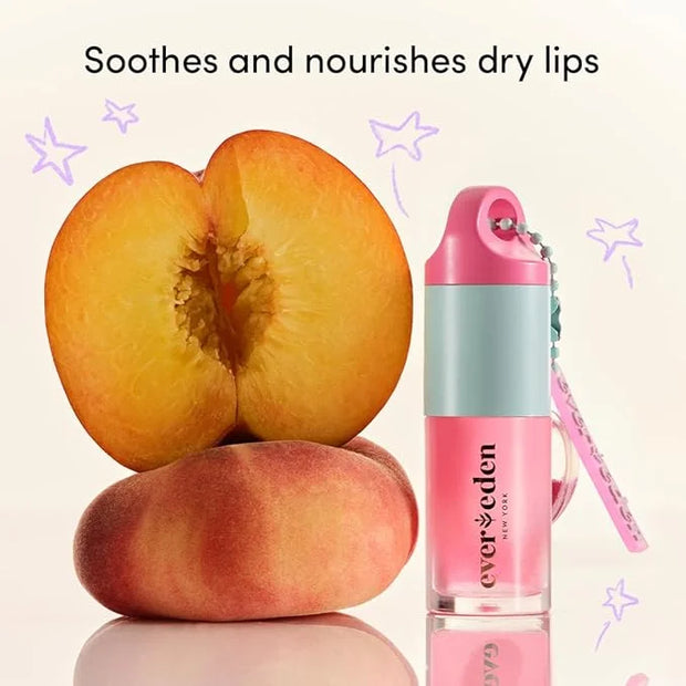 Evereden Kids Tinted Lip Gloss: Sakura - Non Toxic, Vegan Clean Makeup - Soothing & Hydrating Lip Gloss with Cherry, Peach...