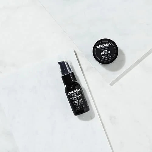 Brickell Men's Restoring Eye Routine for Men, Eye Serum and Eye Cream for Men, Natural and Organic, Unscented, Men's Skin ...
