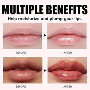 Hydrating Lip Oil, Big Brush Head Lip Glaze Shiny Transparent Lip Glow Oil, Nourishing & Fresh Clear Smooth Lip Care Plump...