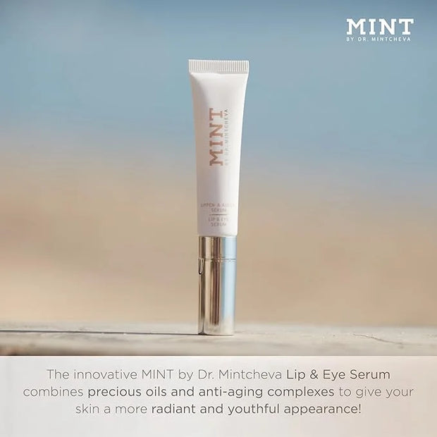 MINT Lip & Eye Serum (15 ml) – Anti-Aging Treatment with Jambú Extract, Betaine & Vitamin E – 96% Natural Ingredients – Ve...