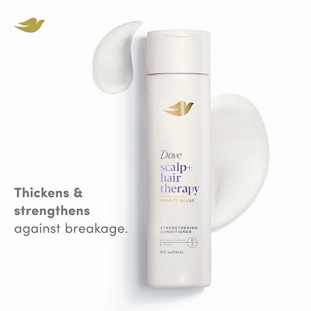 Dove Density Boost Strengthening Conditioner Scalp + Hair Therapy for protecting against premature breakage, with Vitamin ...