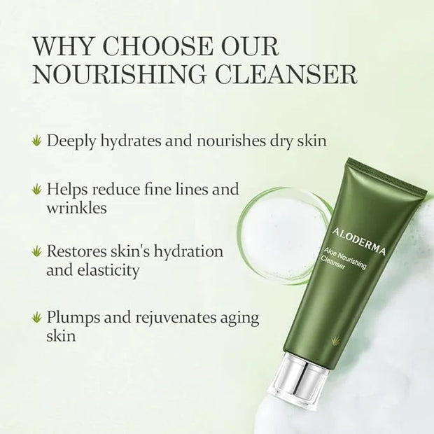 Aloderma Essential Aloe Firming & Rejuvenating Skin Care Set - 4 Pieces - Gel, Cleanser, Toner, Cream - Product Image
