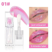 Magic Color Changing Lip Oil Ph, Glitter Lip Gloss, Upgraded Big Brush Head Moisturizing Lip Oil Long Lasting Nourishing L...
