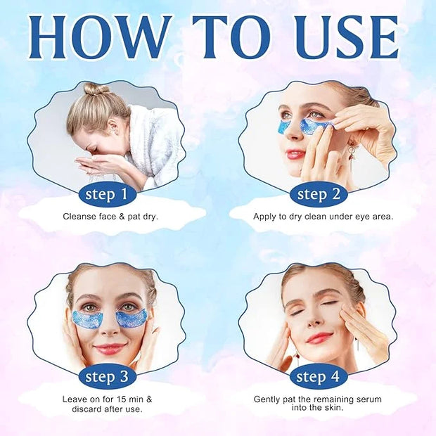 Under Eye Patches (18 Pairs) - Pearl Eye Mask with Natural Marine Collagen, Hyaluronic HA - Reduce Wrinkles, Puffy Eyes, D...