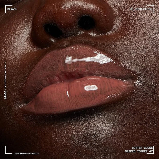 NYX PROFESSIONAL MAKEUP Butter Gloss Brown Sugar, Non-Sticky Lip Gloss - Spiked Toffee (Brown Mauve) - Product Image