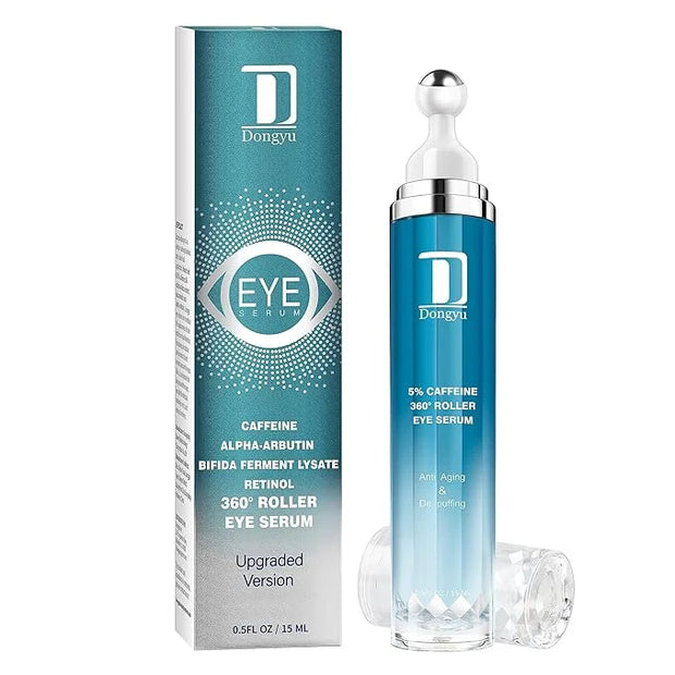 Dongyu Caffeine Eye Cream for Dark Circles: Under Eye Serum for Puffiness Bags Daily Care before Dates Parties Women Men -...