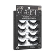 KISS Lash Couture Matte Black Faux Mink Eyelashes Multipack, Matte Twill, Black, Natural Looking, Cruelty-Free & Vegan, Ho...