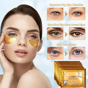 Jeffbaubl 50 Pairs 24K Gold Eye Mask,Under Eye Patches for Dark Circles and Puffiness,Eye Patches Gel Crystal Collagen Eye...