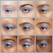Light Blue Silver Grey Shimmering Pressed Powder Single Vegan Eyeshadow; Talc, Paraben & Cruelty Free - Product Image