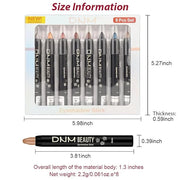 Kaely 8Pcs Cream Eye Shadow Brightener Sticks Set for Eyes,Shimmer Matte Pencil Eyeshadow Applicator Stick Palette,Hallowe...