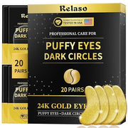 Under Eye Patches, Dermatology Golden Eye Mask with Amino Acid & Collagen, Cooling Eye Care for Wrinkles, Puffy Eyes & Dar...